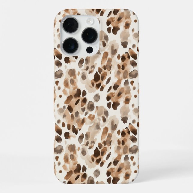 Coque iPhone Chic Crème Brown Poster de animal léopard (Verso)