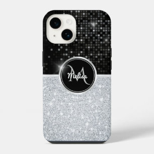 Coque Pour iPhone 14 Chic faux Parties scintillant argent Parties scint