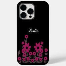 Chic noir et rose Personnalisé minimaliste
