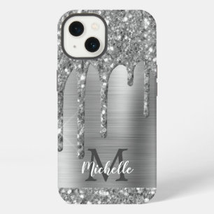 Etui iPhone 13 Chic Parties scintillant gris argent Lecteurs Mono