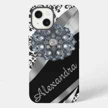 Chic personnalisé girly vintage damas