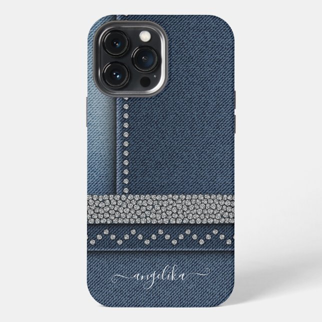 Coque iPhone Chic Prépa Denim Stylé (Verso)
