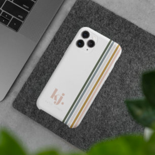 Etui iPhone 13 Pro Max Chic Rayures Rétro Monogramme