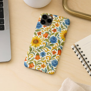 Coque iPhone 11Pro Max Chic Sicilien Coloré Feuille Floral Art Motif