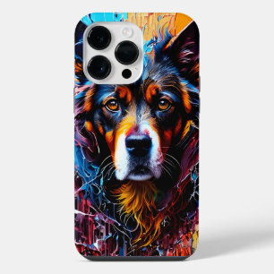 Coque Pour Pour iPhone 14 Pro Max chien Abstrait de couleur de splash