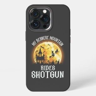 Etui iPhone 13 Pro Chien Bernois en Voyage, Chien Effrayant Halloween