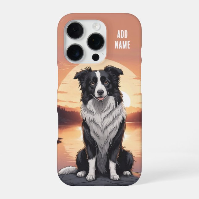 Coque iPhone Chien Border Collie (Verso)