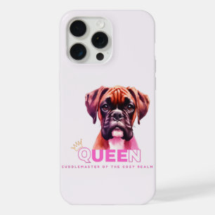 Coque iPhone 15 Pro Max Chien Boxer : Reine Maître Câlin
