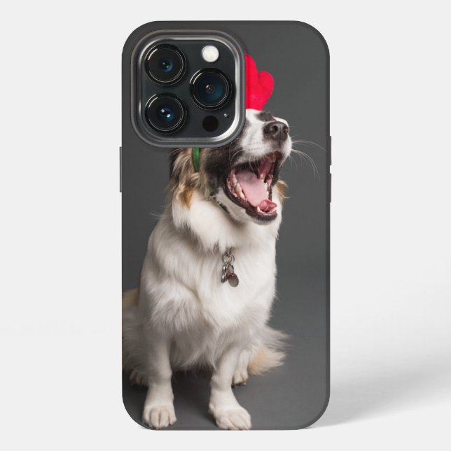 Coque iPhone Chien dans des bois de cerf (Dos)