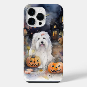Coque Pour Pour iPhone 14 Pro Max Chien de berger anglais ancien Halloween avec citr