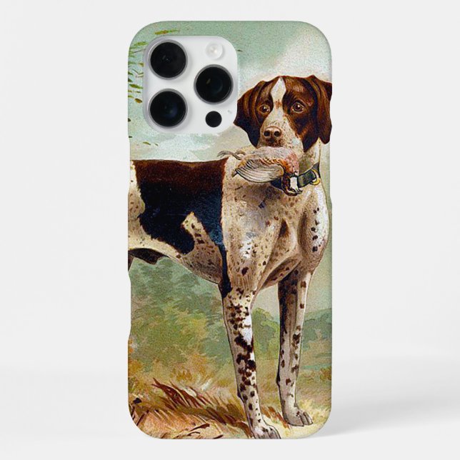 Coque iPhone Chien de chasse avec oiseau dans la gueule (Verso)