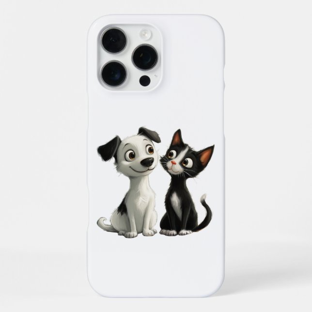 Coque iPhone Chien de chat coupé (Verso)