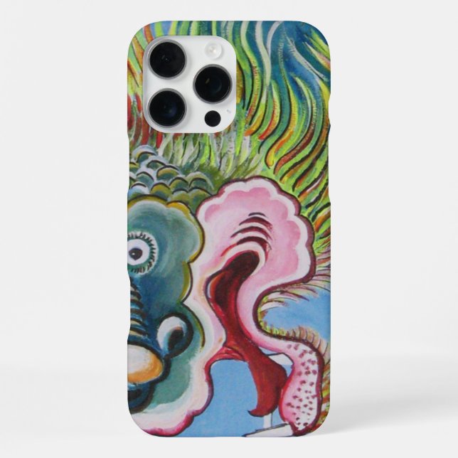 Coque iPhone Chien de Foo / Gardien Lion Murale Chinois (Verso)