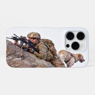 COQUE iPhone 16 PRO CHIEN DE TRAVAIL MILITAIRE AMÉRICAIN