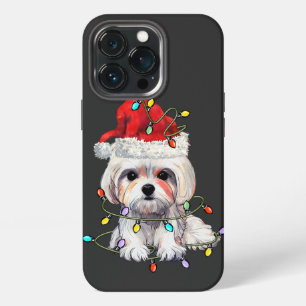 Etui iPhone 13 Pro Chien maltais Noël, Xmas Chien maltais