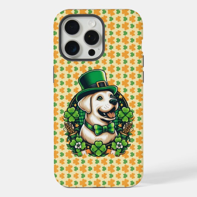 Coque iPhone Chien mignon de la Saint Patrick (Verso)