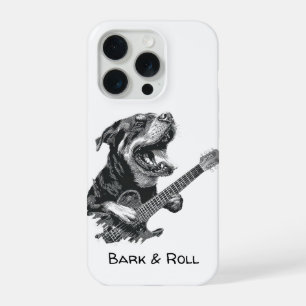 Coque iPhone 15 Pro Chien Rockstar à la guitare – Animal de musique vi