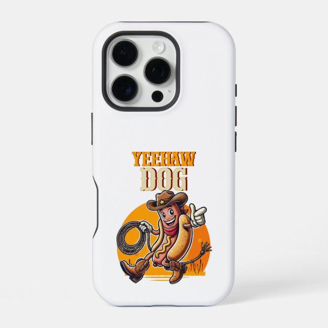Coque iPhone Chien Yeehaw (Verso)