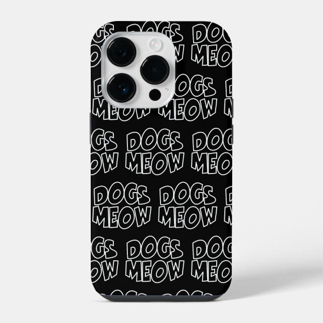 Coque iPhone Chiens Meow (Verso)