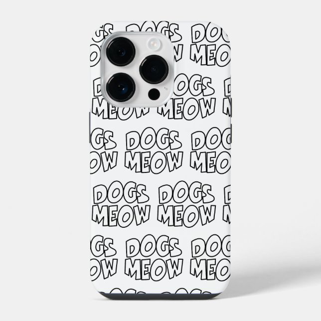 Coque iPhone Chiens Meow (Verso)
