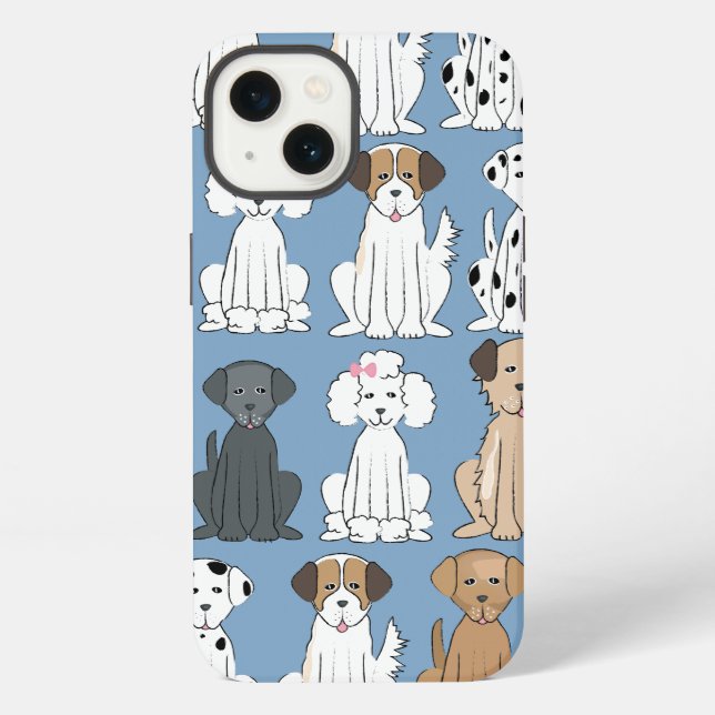 Coque iPhone Chiens souriants (Verso)