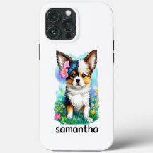 Chihuahua Chien chiot avec fleurs