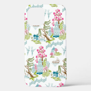 Coque iPhone 12 Pro Chinoiserie traditionnelle aux couleurs du printem