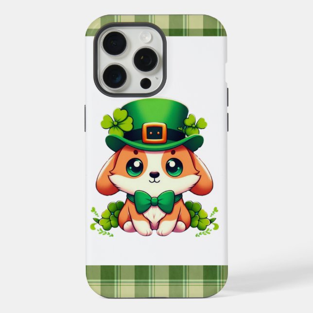 Coque iPhone Chiot de la Saint-Patricks (Verso)