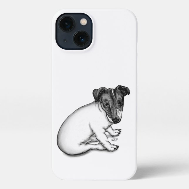 Coque iPhone Chiot Jack Russell 10 semaines (Verso)