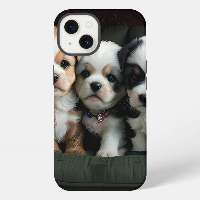Coque iPhone Chiots Spéciaux Mignons 2 (Verso)