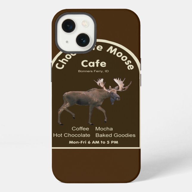 Coque iPhone Chocolat Moose Café (Verso)