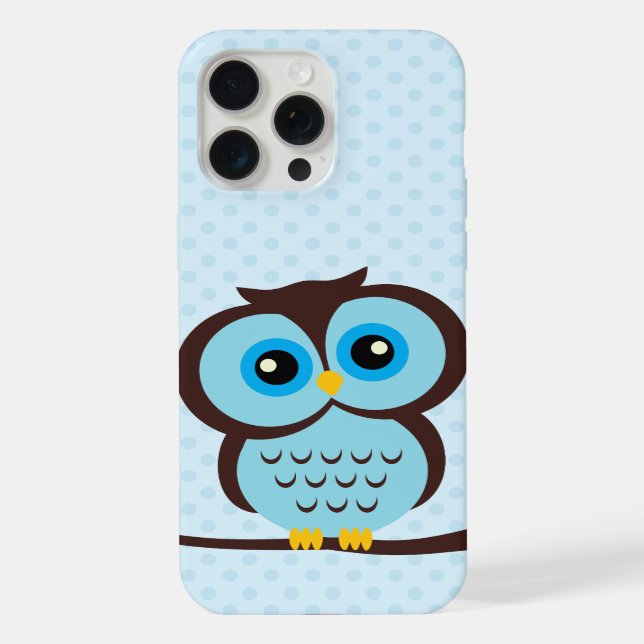 Coque iPhone Chouette bleue (Verso)