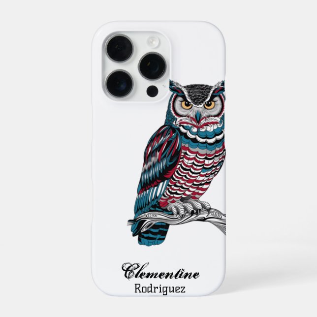 Coque iPhone Chouette complexe (Verso)