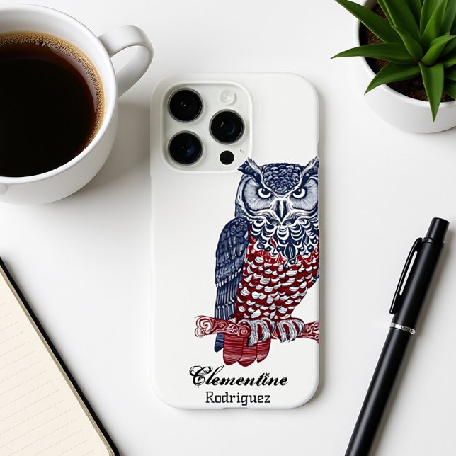Coque iPhone Chouette complexe (Créateur téléchargé)