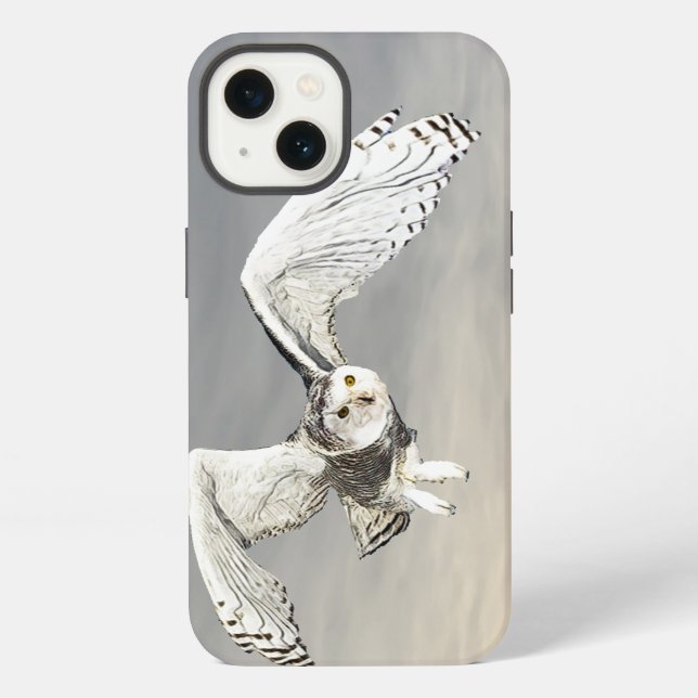 Coque iPhone Chouette des neiges (Verso)