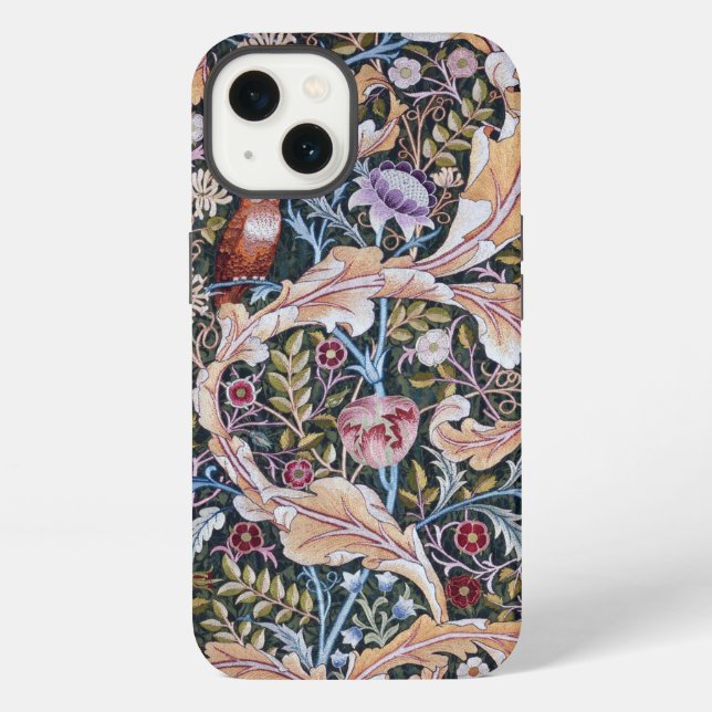 Coque iPhone Chouette et fleurs, William Morris (Verso)