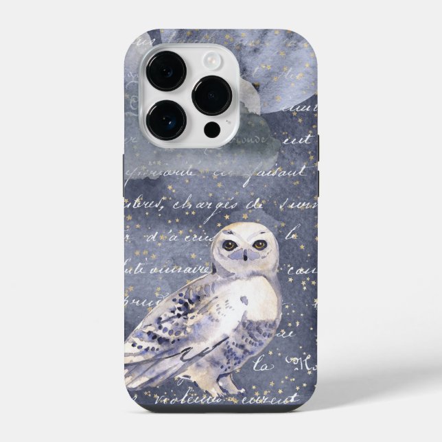 Coque iPhone Chouette neigeuse magique  (Verso)