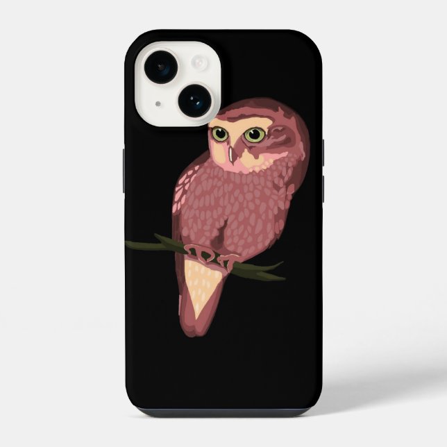 Coque iPhone Chouette tachetée mignonne  (Verso)