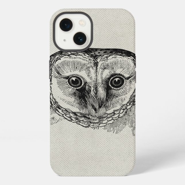 Coque iPhone Chouette Vintage (Verso)