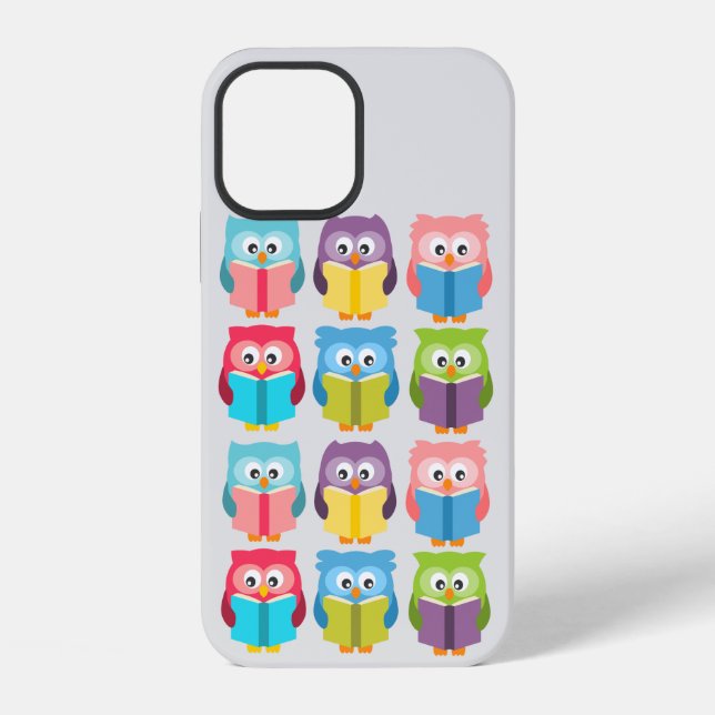 Coque iPhone Chouettes de lecture mignonnes (Verso)