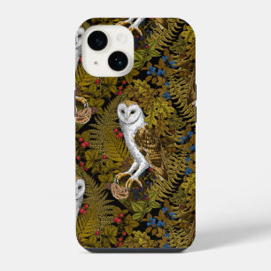 Coque Pour iPhone 14 Chouettes, fougères, chênes et baies 2