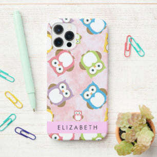 Coque iPhone 12 Pro Chouettes mignonnes, Chouette Motif, Chouettes col