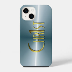 Coque Pour iPhone 14 Chr1st - Métal brossé foncé