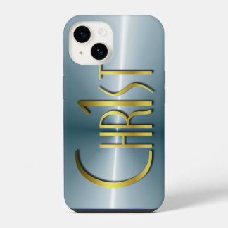 Coque Pour iPhone 14 Chr1st - Métal brossé foncé