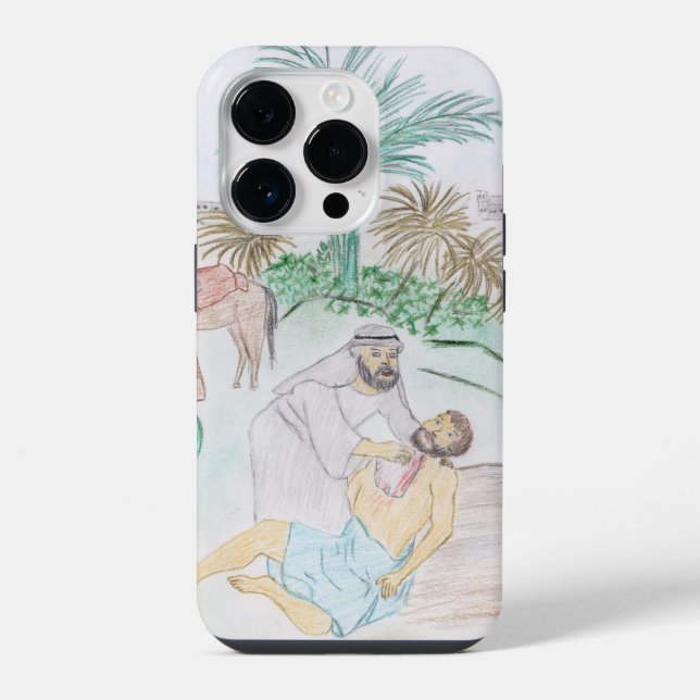 Coque iPhone Christian Artwork Le bon samaritain (Verso)