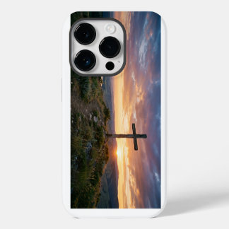 Coque Pour iPhone 14 Plus Christian Cross Hilltop Sunset iPhone Case