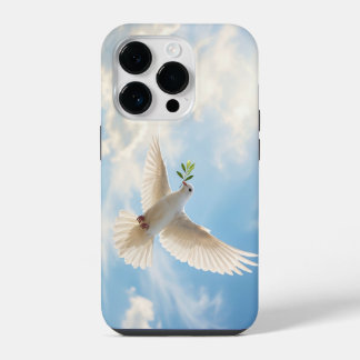Coque Pour iPhone 14 Plus Christian White Dove with Olive Sky iPhone Case