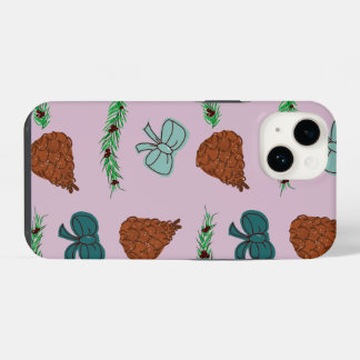 Coque Pour iPhone 14 Christmas Bows and Pinecones