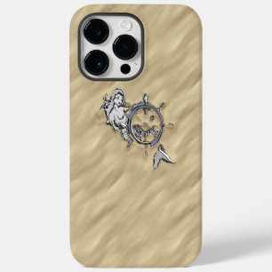 Coque Pour Pour iPhone 14 Pro Max Chrome argenté comme une sirène dans le sable