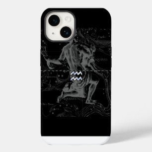 Coque Pour iPhone 14 Chrome comme Aquarius Zodiac Connexion Hevelius